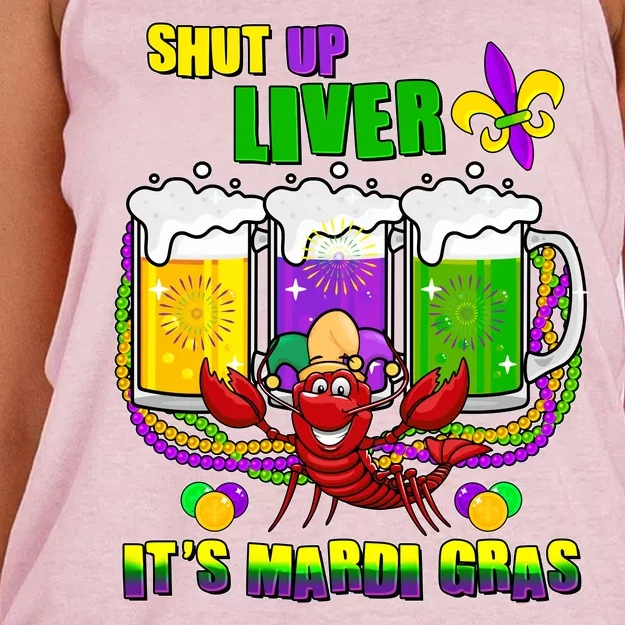 Funny Shut Up Liver It's Mardi Gras Women's Knotted Racerback Tank