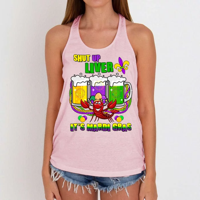 Funny Shut Up Liver It's Mardi Gras Women's Knotted Racerback Tank