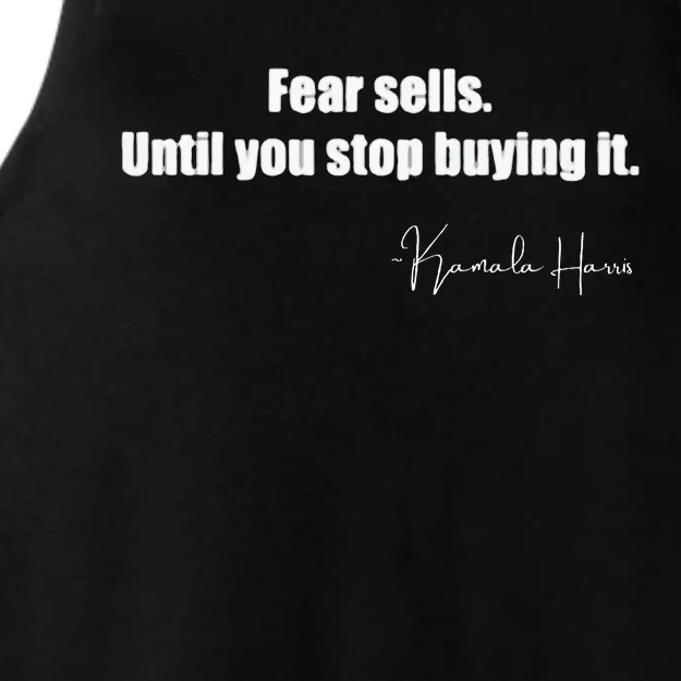 Fear Sells Until You Stop Buying It Harris Walz Vote Kamala Ladies Tri-Blend Wicking Tank