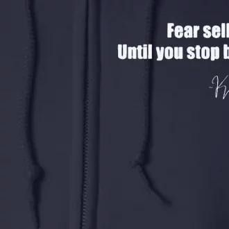 Fear Sells Until You Stop Buying It Harris Walz Vote Kamala Full Zip Hoodie