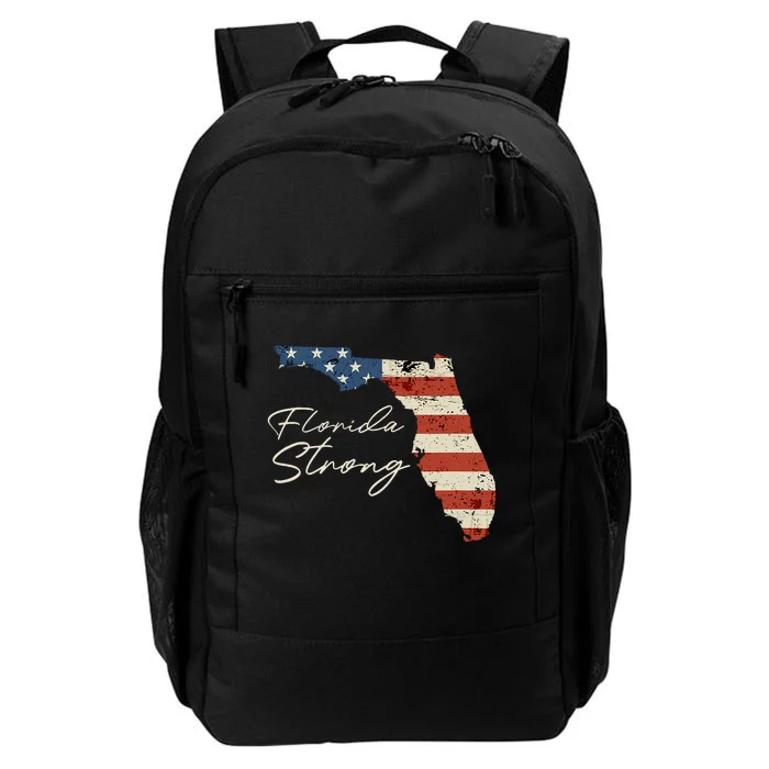 Florida Strong Usa Flag Florida Map Hurricane Milton Pray For All Daily Commute Backpack