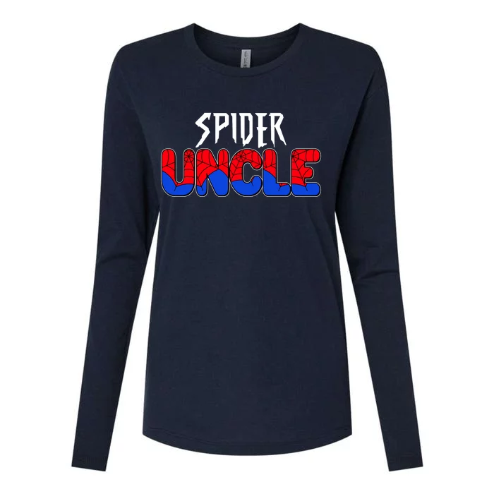 Funny Spider Uncle Matching Family Shirts Womens Cotton Relaxed Long Sleeve T-Shirt