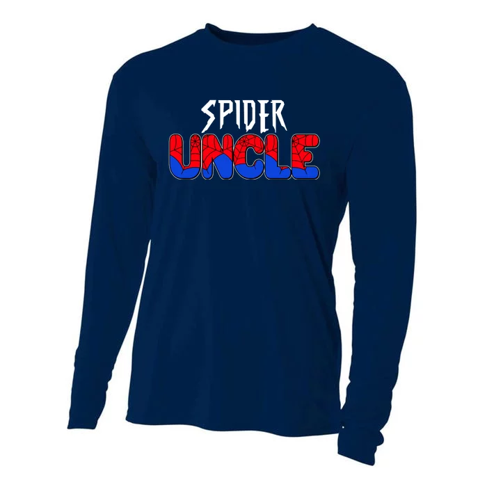 Funny Spider Uncle Matching Family Shirts Cooling Performance Long Sleeve Crew