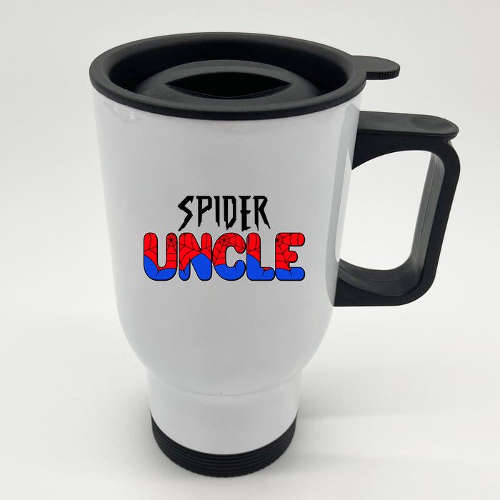 Funny Spider Uncle Matching Family Shirts Front & Back Stainless Steel Travel Mug