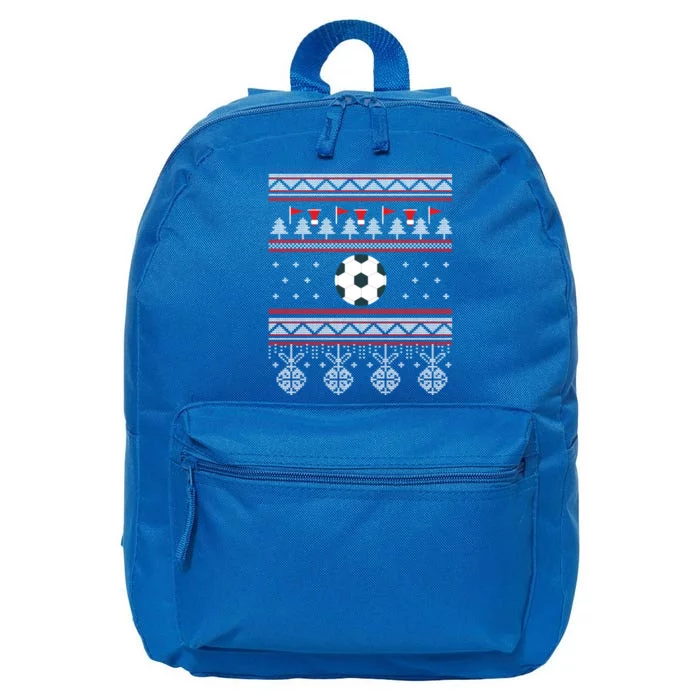 Funny Soccer Ugly Christmas Sweaters Meaningful Gift 16 in Basic Backpack