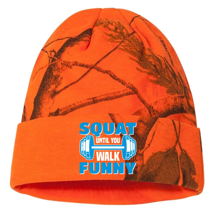 Funny Squat Until You Walk Funny Workout Weights Set Gym Cute Gift Kati - 12in Camo Beanie