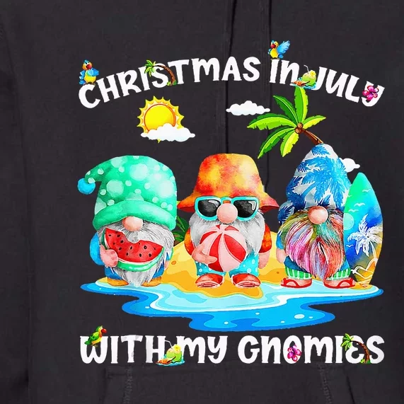 Funny Summer Vacation Gnomies Gnomes For Christmas In July Tank Top Premium Hoodie