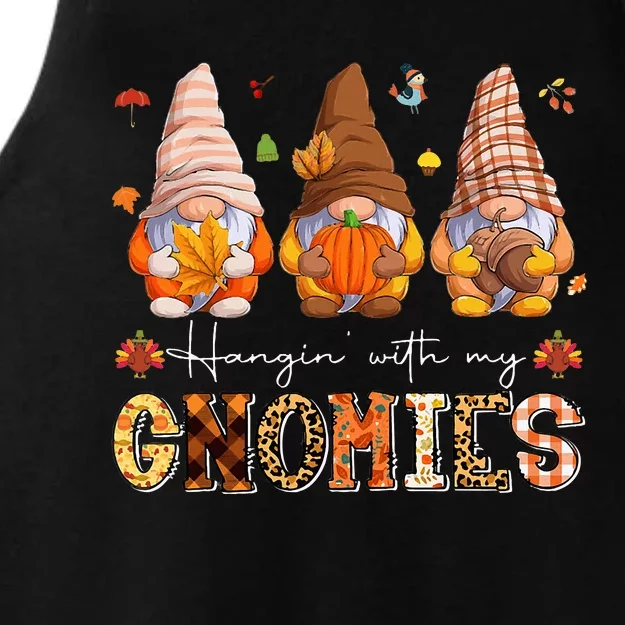 Fall Season Vibes Hanging With My GnomiesHappy Autumn Gnome Ladies Tri-Blend Wicking Tank