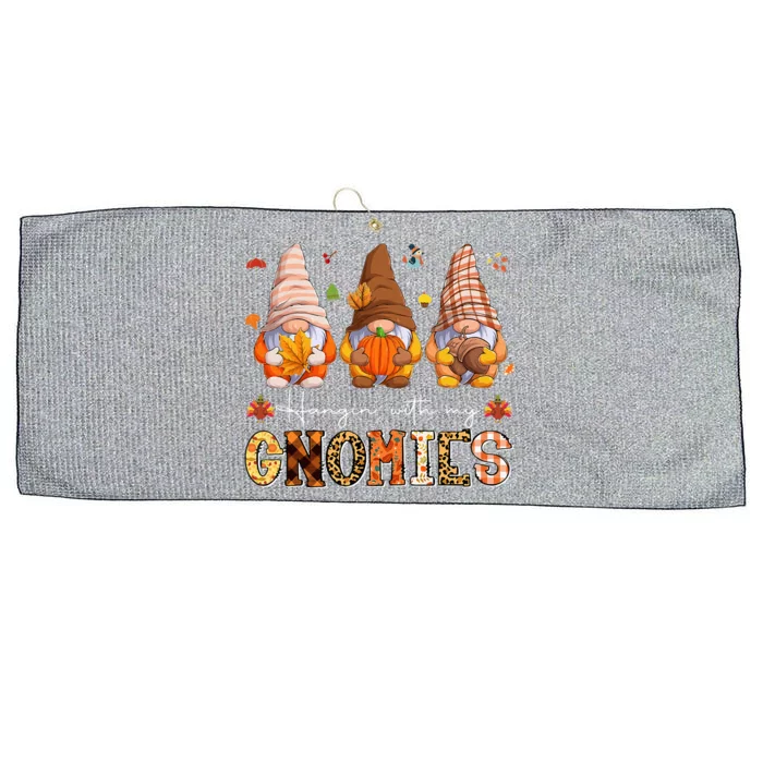 Fall Season Vibes Hanging With My GnomiesHappy Autumn Gnome Large Microfiber Waffle Golf Towel