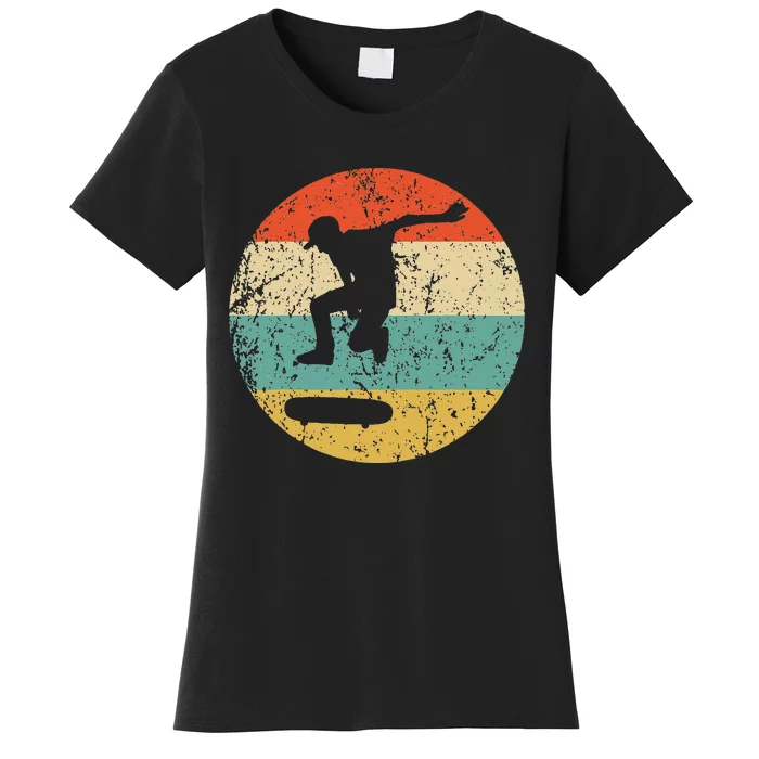 Funny Skateboarding Vintage Retro Skateboarder Women's T-Shirt