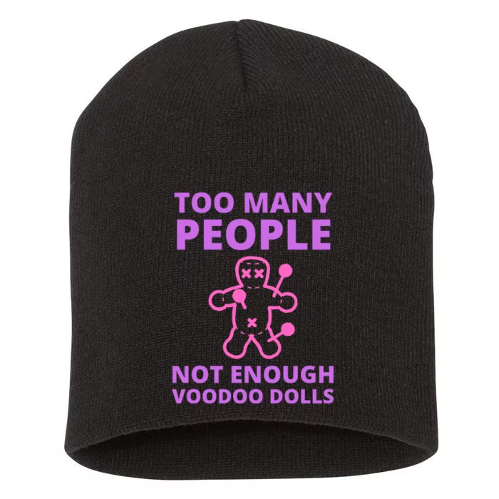 Funny Sarcastic Voodoo Doll Gift Short Acrylic Beanie