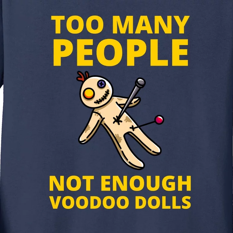 Funny Sarcastic Voodoo Doll Gift Kids Long Sleeve Shirt