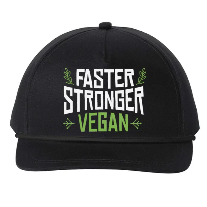 Faster Stronger Vegan Cute Gift Snapback Five-Panel Rope Hat