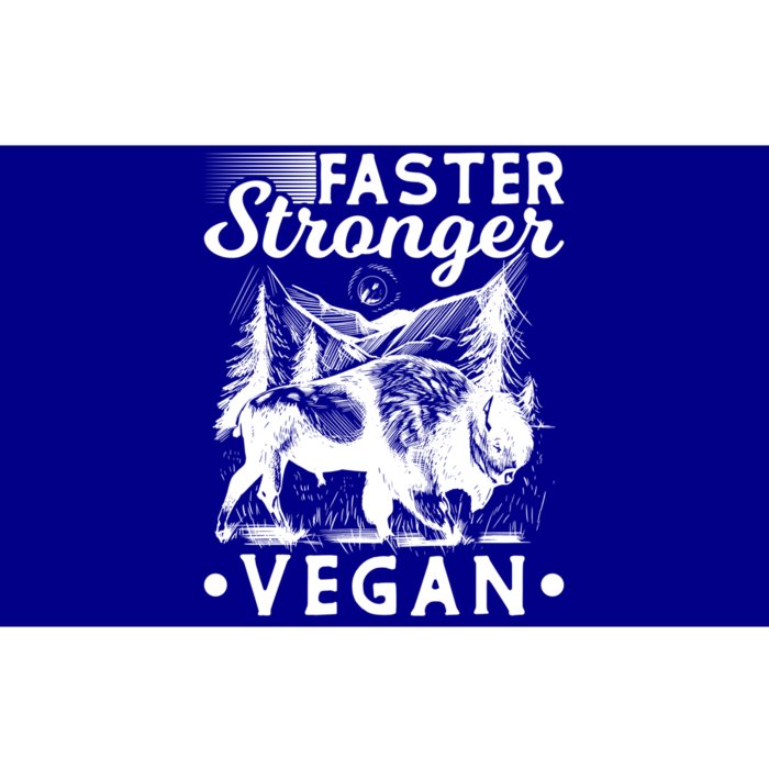 Faster Stronger Vegan Fitness Bison Vegetarian Gift Bumper Sticker