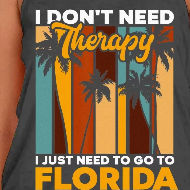 Floridian Summer Vacation I Just Need To Go To Florida Women's Knotted Racerback Tank