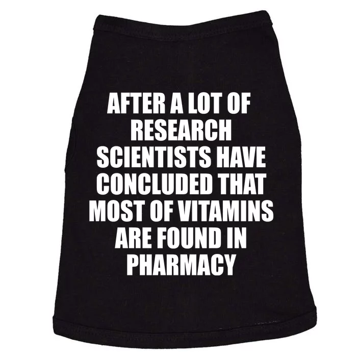 Funny Scientist Vitamins Pharmacy Doggie Tank