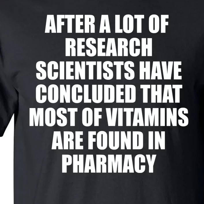 Funny Scientist Vitamins Pharmacy Tall T-Shirt