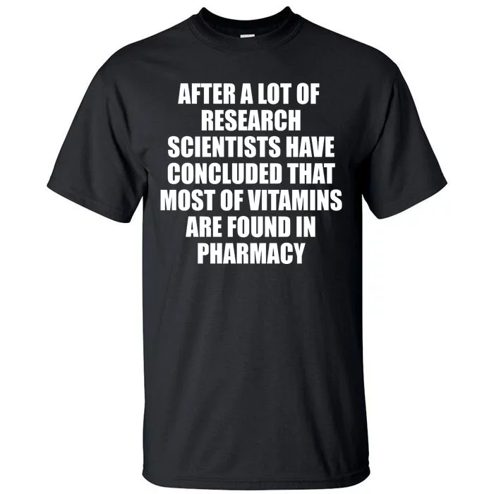 Funny Scientist Vitamins Pharmacy Tall T-Shirt