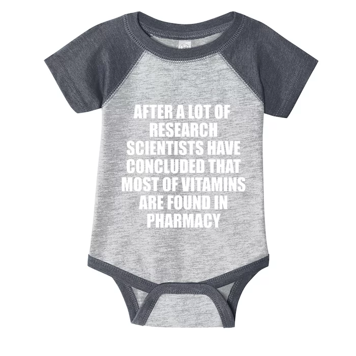 Funny Scientist Vitamins Pharmacy Infant Baby Jersey Bodysuit