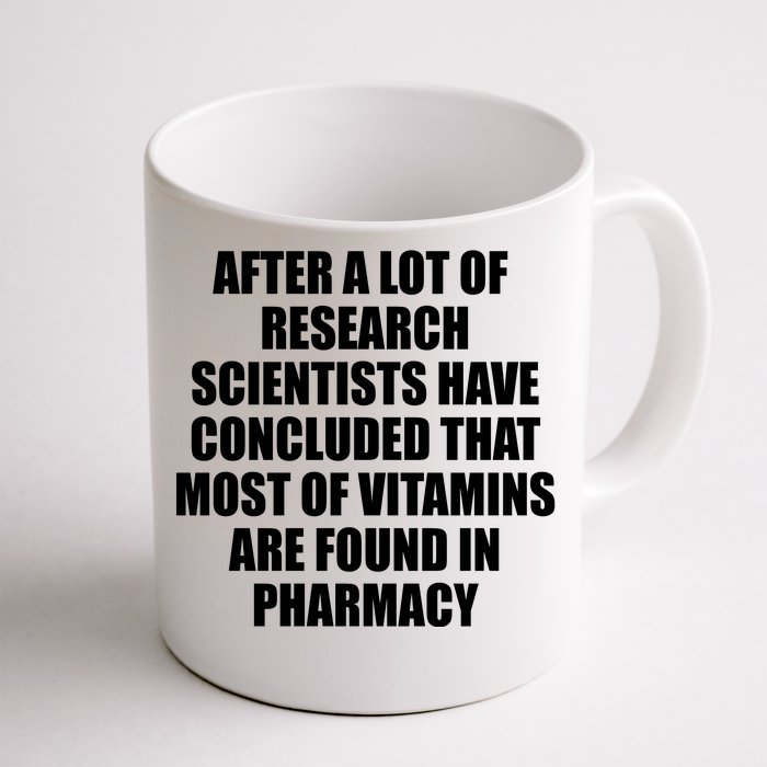 Funny Scientist Vitamins Pharmacy Front & Back Coffee Mug