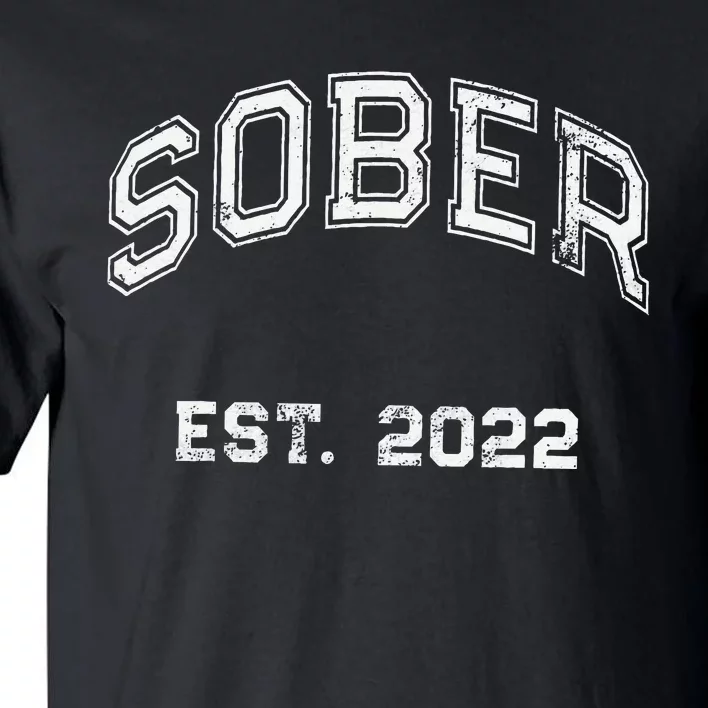 Funny Sober Varsity Est. 2024 Sobriety Celebrate Recovery Aa Tall T-Shirt