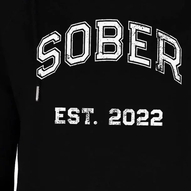 Funny Sober Varsity Est. 2024 Sobriety Celebrate Recovery Aa Womens Funnel Neck Pullover Hood