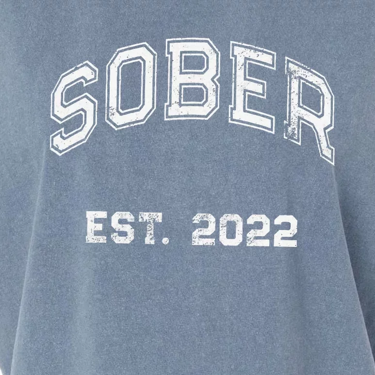 Funny Sober Varsity Est. 2024 Sobriety Celebrate Recovery Aa Garment-Dyed Women's Muscle Tee