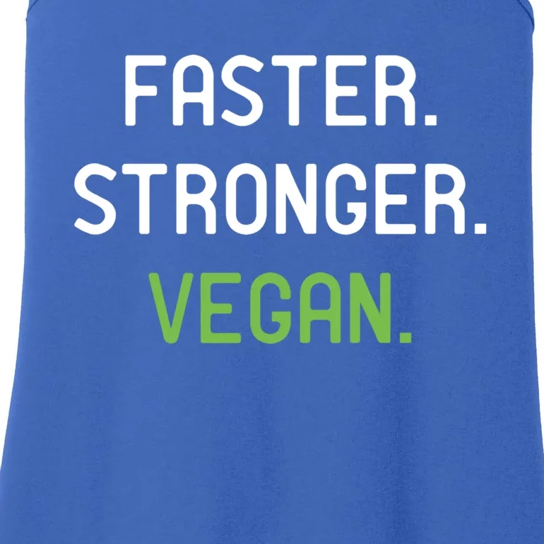 Faster Stronger Vegan Weightlifting And Fitness Gift Ladies Essential Tank