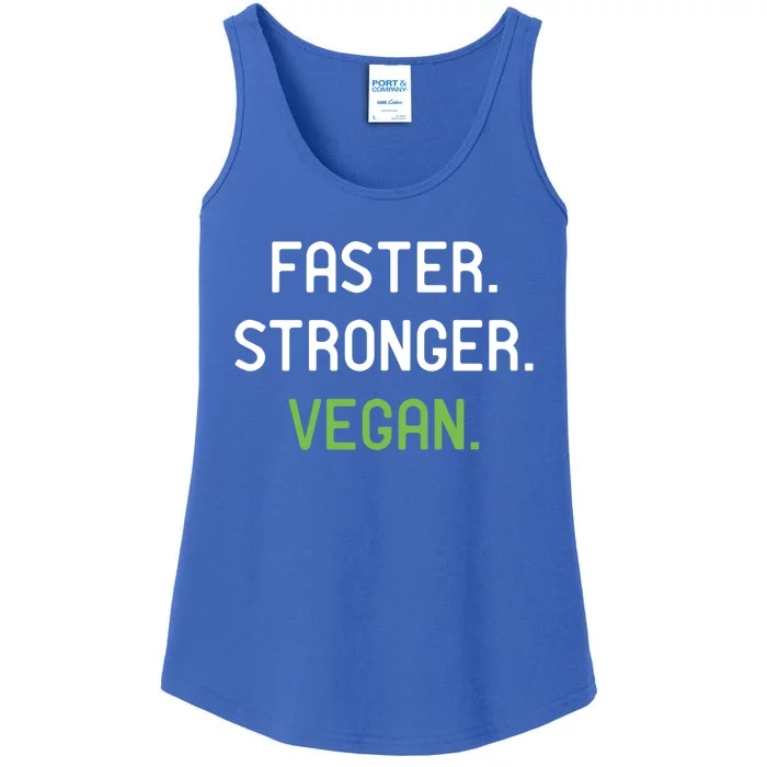 Faster Stronger Vegan Weightlifting And Fitness Gift Ladies Essential Tank