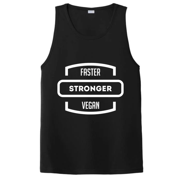 Faster Stronger Vegan: Vegetarian Gym Cool Gift Performance Tank