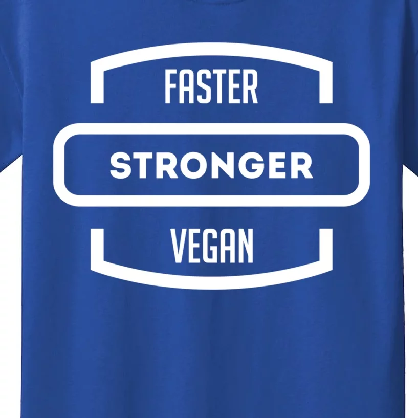 Faster Stronger Vegan: Vegetarian Gym Cool Gift Kids T-Shirt