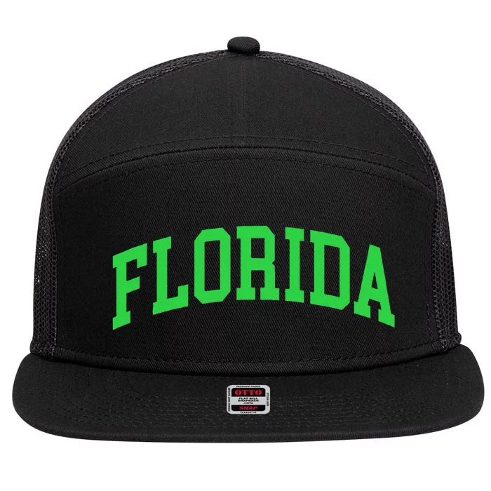 Floridian Summer Vacation I Just Need To Go To Florida 7 Panel Mesh Trucker Snapback Hat