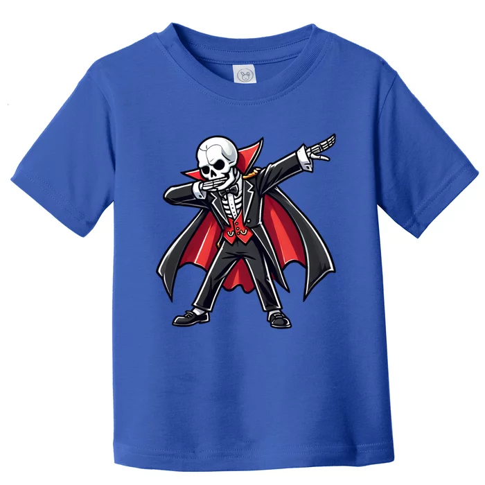 Funny Skeleton Vampire Dabbing Halloween Gift Toddler T-Shirt