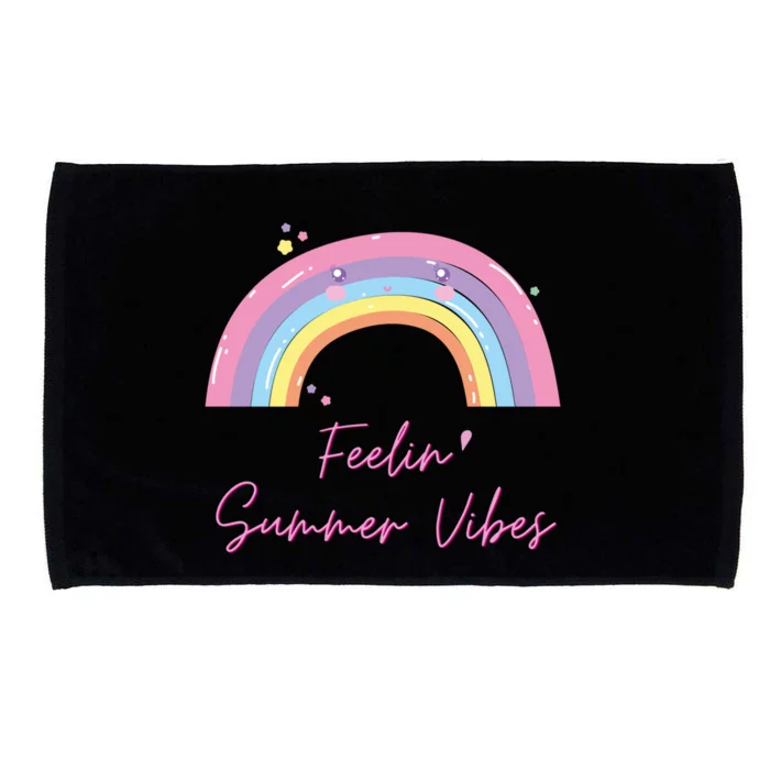 Feelin' Summer Vibes Bring On Sunshine Sunny Day Summer Love Gift Microfiber Hand Towel