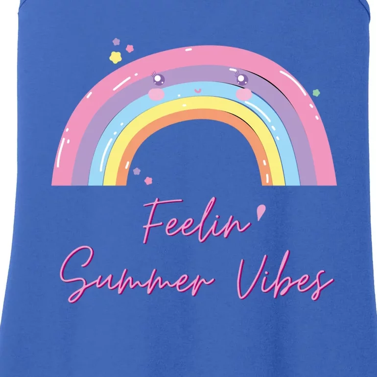 Feelin' Summer Vibes Bring On Sunshine Sunny Day Summer Love Gift Ladies Essential Tank