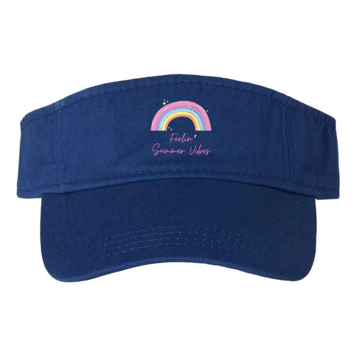 Feelin' Summer Vibes Bring On Sunshine Sunny Day Summer Love Gift Valucap Bio-Washed Visor