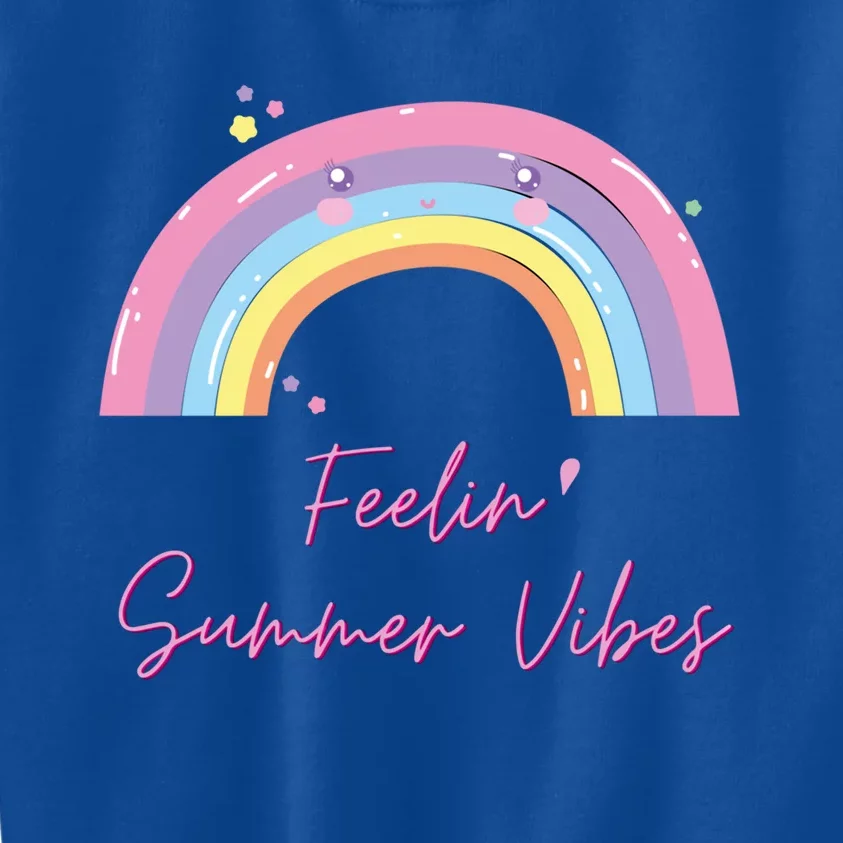 Feelin' Summer Vibes Bring On Sunshine Sunny Day Summer Love Gift Kids Sweatshirt