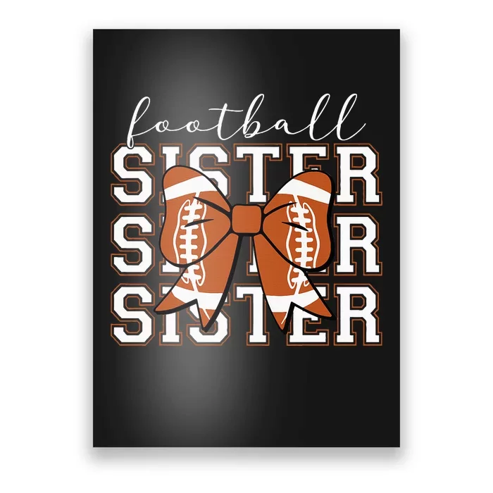 Football Sister Vintage Sport Lover Sister Mothers Da Poster