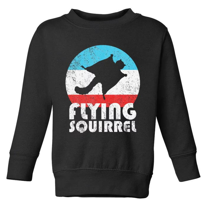 Flying Squirrel Vintage Retro Silhouette Gift Toddler Sweatshirt