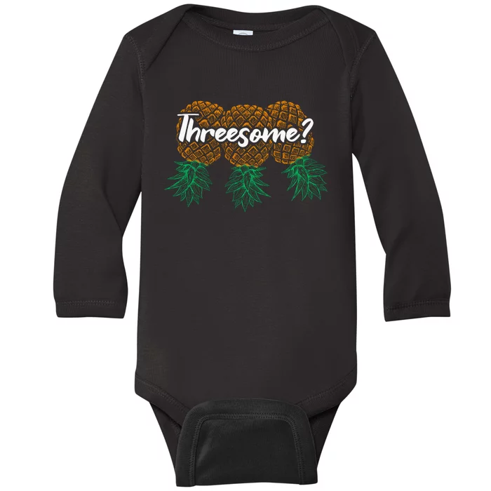 Funny Swingers Vintage Threesome Baby Long Sleeve Bodysuit