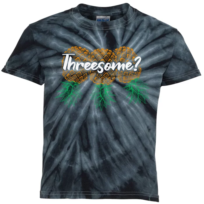 Funny Swingers Vintage Threesome Kids Tie-Dye T-Shirt