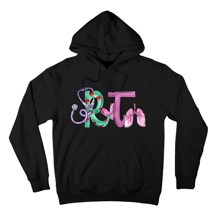 Funny Stethoscope With Heart RT Nurse Respiratory Therapist Hoodie