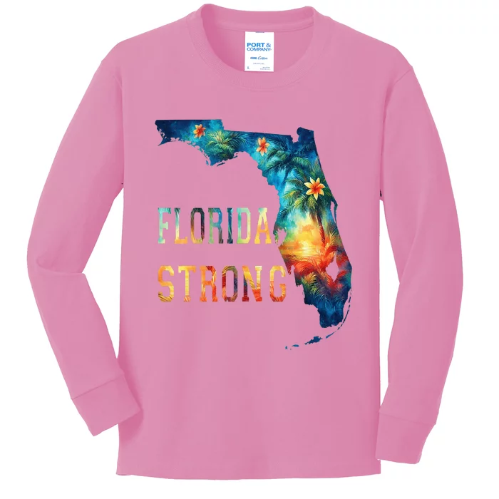 Florida Stay Western Strong Support Florida .State Kids Long Sleeve Shirt