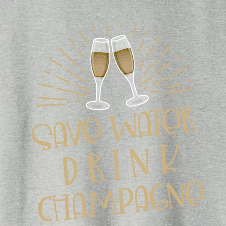 Funny Save Water Champagne Gift Ing Lover Humor Gift Women's Crop Top Tee