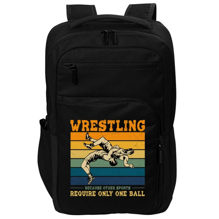 Funny Saying Wrestling For Professional Wrestler Gift Impact Tech Backpack