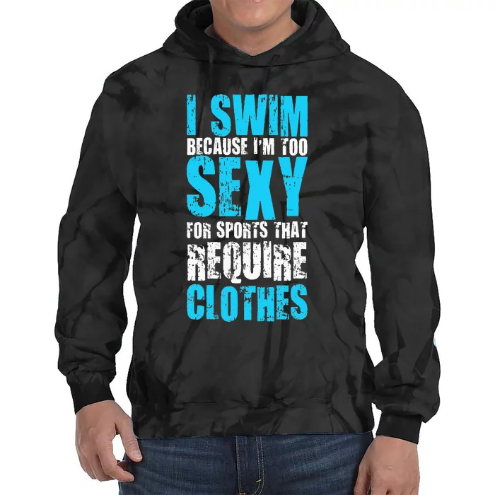 Funny Swimmer Water Sports Indoor Freestyle Swimming Pool Tie Dye Hoodie