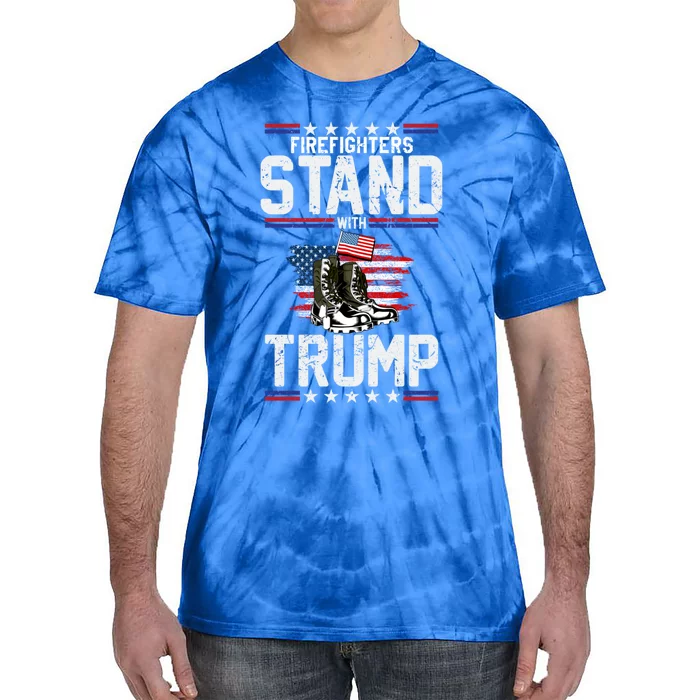 Firefighters Stand With Trump 2024 SupporterS Funny Gift 2024 Funny Gift Tie-Dye T-Shirt