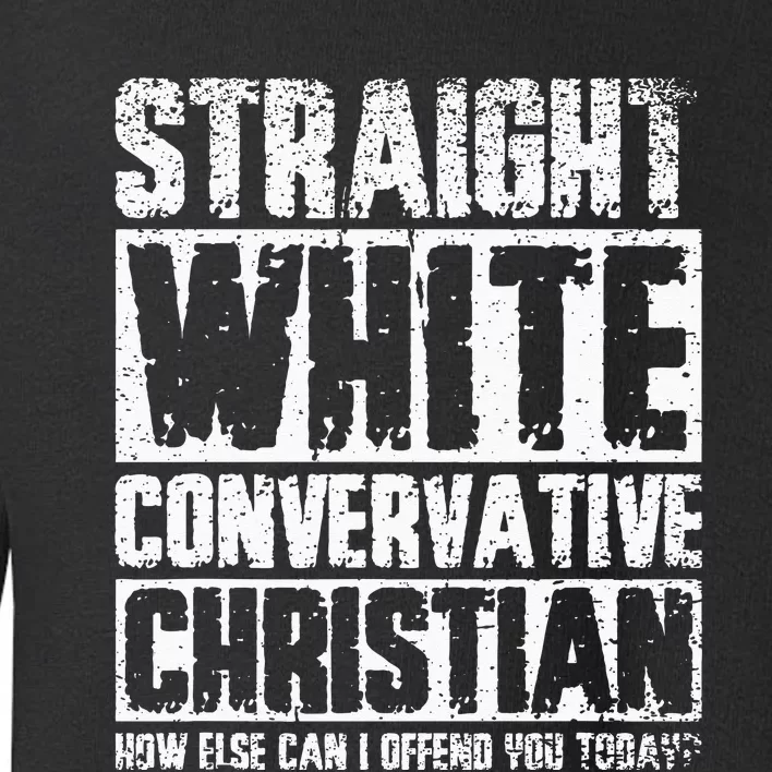 Funny Straight White Conservative Christian Toddler Sweatshirt