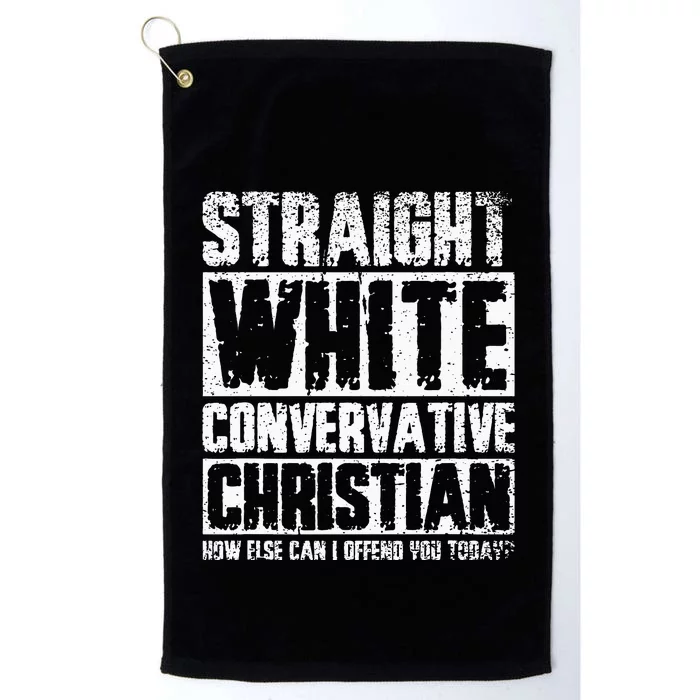 Funny Straight White Conservative Christian Platinum Collection Golf Towel