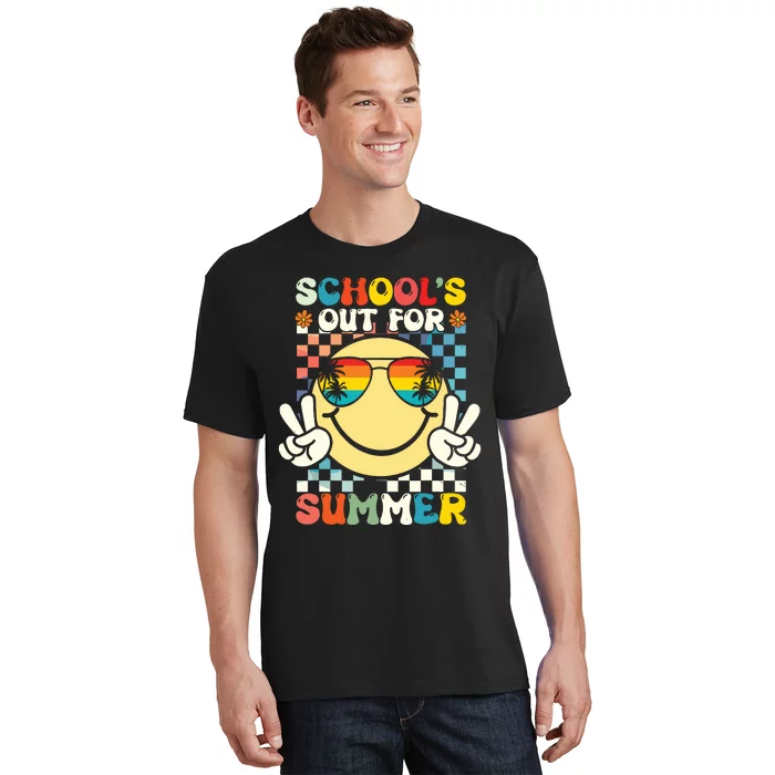 Funny Smile Wearing Sunglasses Schools Out For Summer T-Shirt